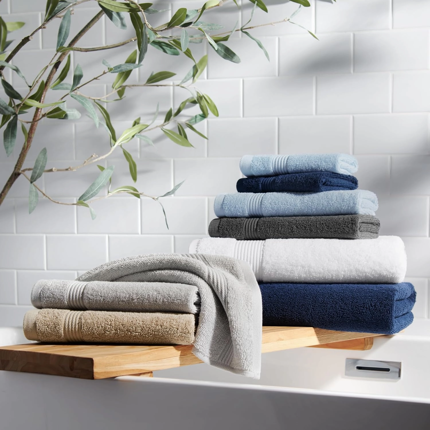 Arkwright Bath Washcloths 12 Pack - Super Soft 100% Cotton, 600 GSM Quick Dry & Absorbent, Luxury Face & Body Wash Cloth Towels for Hotels, Spa, and Vacation Rentals, Latte Beige