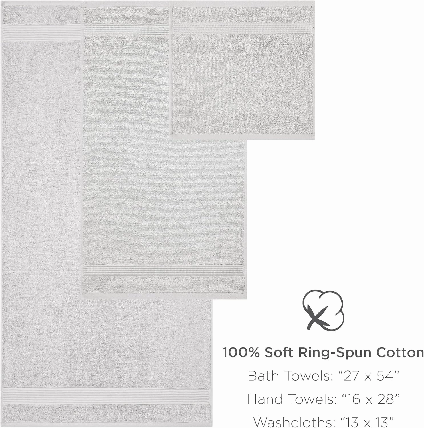 Arkwright Bath Washcloths 12 Pack - Super Soft 100% Cotton, 600 GSM Quick Dry & Absorbent, Luxury Face & Body Wash Cloth Towels for Hotels, Spa, and Vacation Rentals, Latte Beige