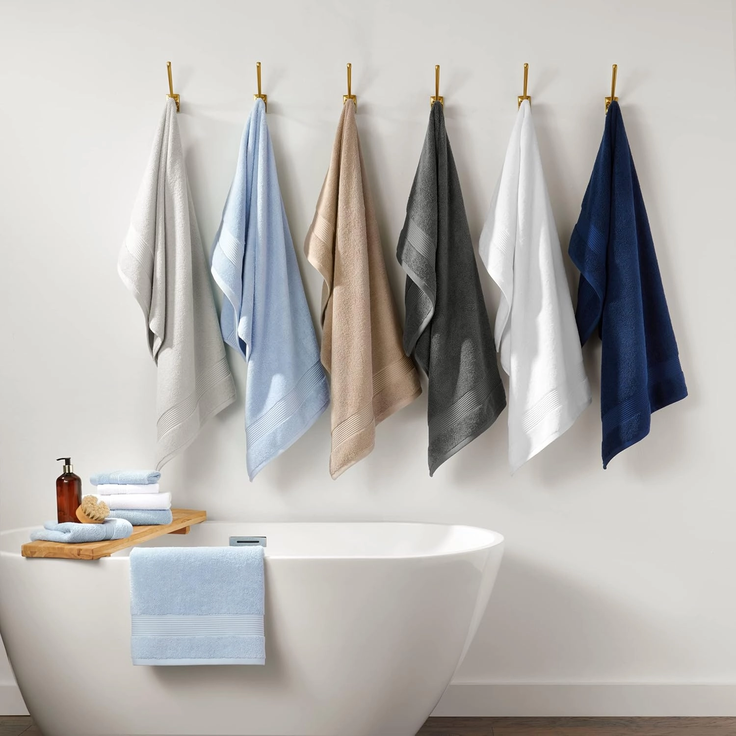 Arkwright Bath Washcloths 12 Pack - Super Soft 100% Cotton, 600 GSM Quick Dry & Absorbent, Luxury Face & Body Wash Cloth Towels for Hotels, Spa, and Vacation Rentals, Latte Beige