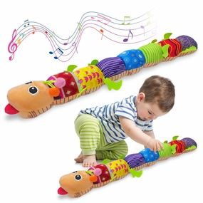 ArtCreativity Musical Caterpillar Baby Toy - 22.8" Tummy Time Caterpillar for Babies - Plush Sensory Caterpillar Toy for 6 9 12 Months - Gifts for Baby Boy or Girl - Tummy Time Toy for Infants