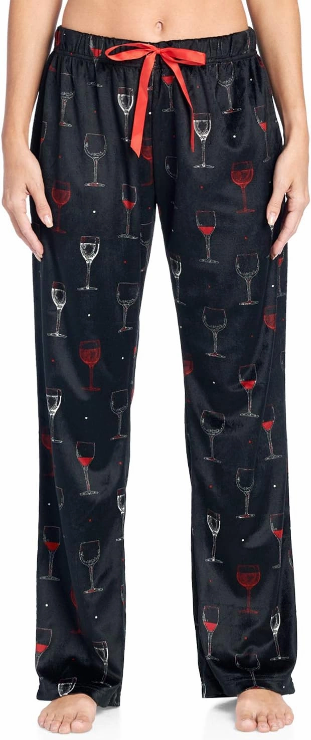 Ashford & Brooks Women's Plush Mink Fleece Pajama Sleep Pants