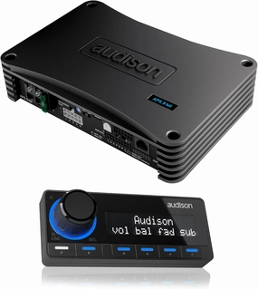 Audison AP4.9 bit Prima Series 4-Channel Amplifier with 9-Channel DSP 4 x 70W 4Ω with Audison DRC MP Multimedia Play Digital Remote Control