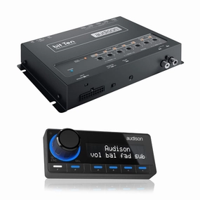 Audison bit Ten Signal Interface Processor with 4 Channels in and 5 Out with Audison DRC MP Multimedia Play Digital Remote Control