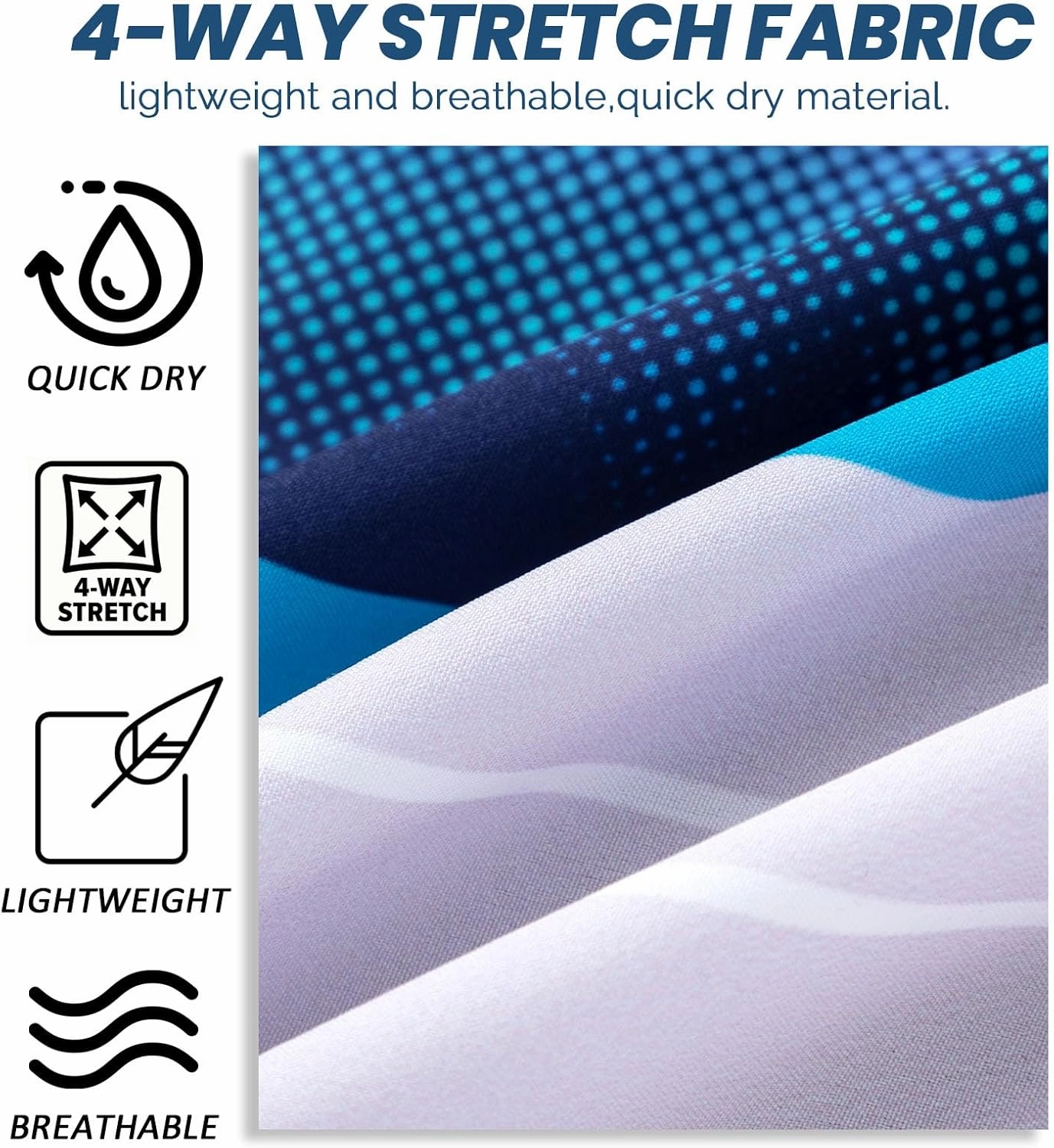 Aueyan Mens Swim Trunks 5.5 inch with Compression Liner Zipper Pockets,Quick Dry Swimsuit Trunks Funny Beach Board Shorts