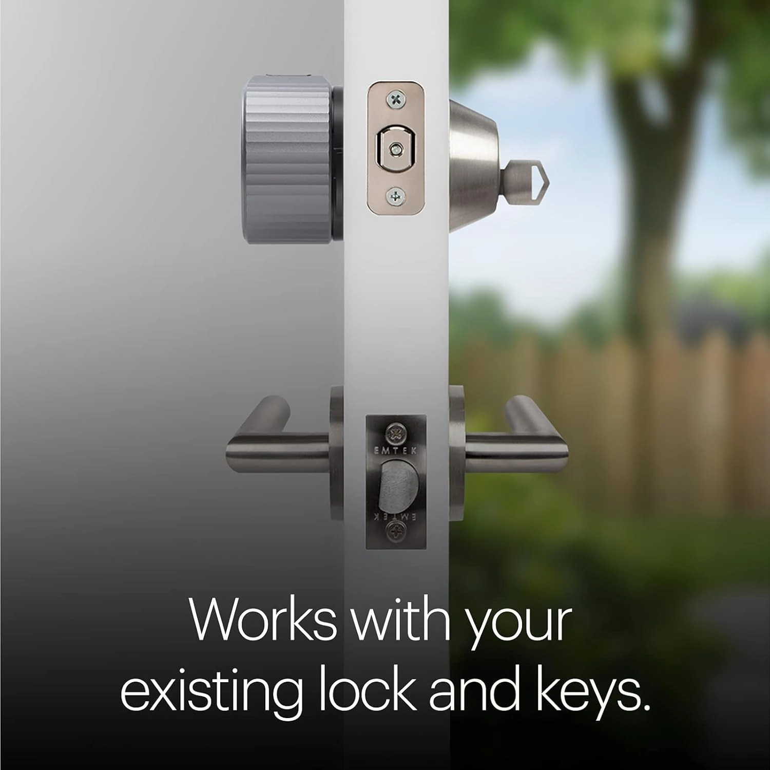 August Home, Silver Wi-Fi Connected Smart Keyless Entry Door Lock, Electronic Door Lock Fits Your Existing Deadbolt in Minutes, ‎ ‎AUG-SL05-M01-S01