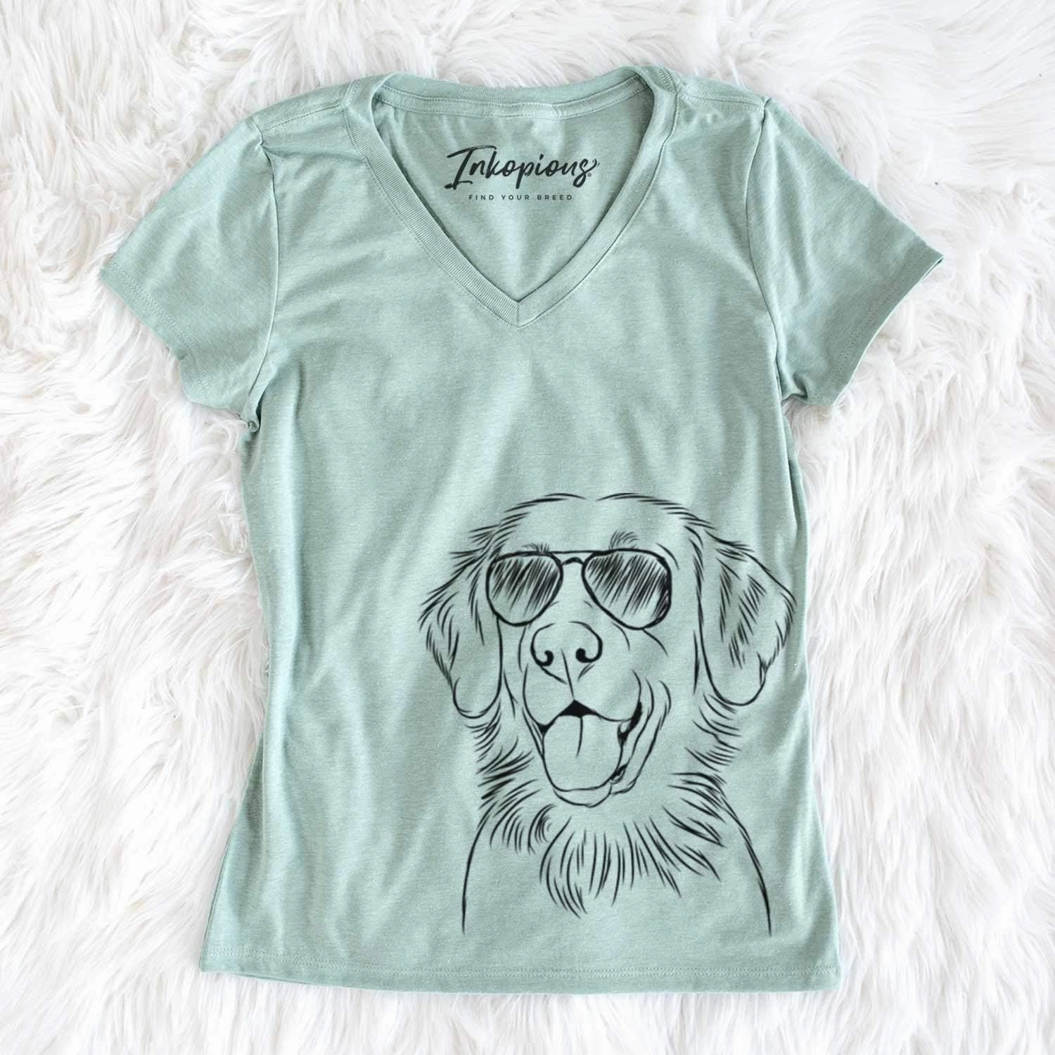 Aviator Raisin The Flat-Coated Retriever Dog Triblend T-Shirt