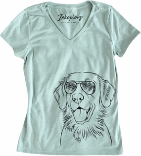 Aviator Raisin The Flat-Coated Retriever Dog Triblend T-Shirt