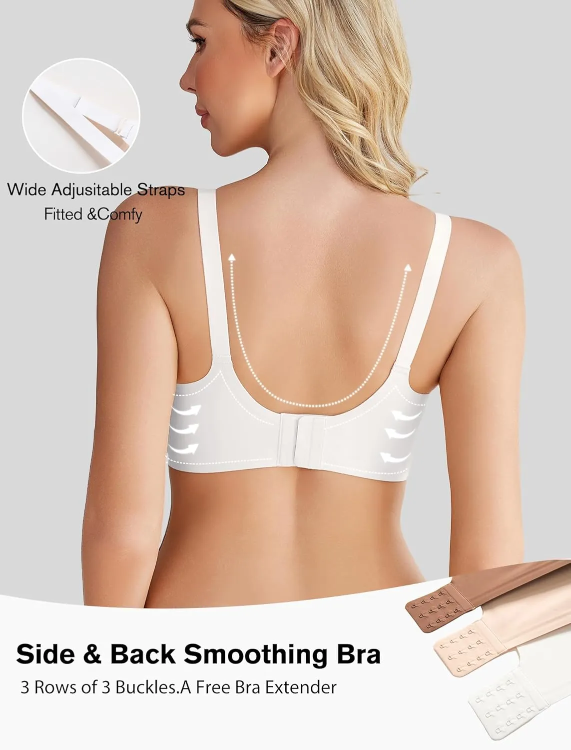 Avidlove Wireless Bras for Women Comfy Seamless Bra No Underwire Bras Full Coverage Bralettes Soft Comfortable Everyday Bra