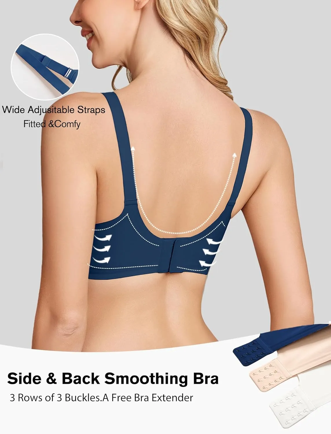 Avidlove Wireless Bras for Women Comfy Seamless Bra No Underwire Bras Full Coverage Bralettes Soft Comfortable Everyday Bra