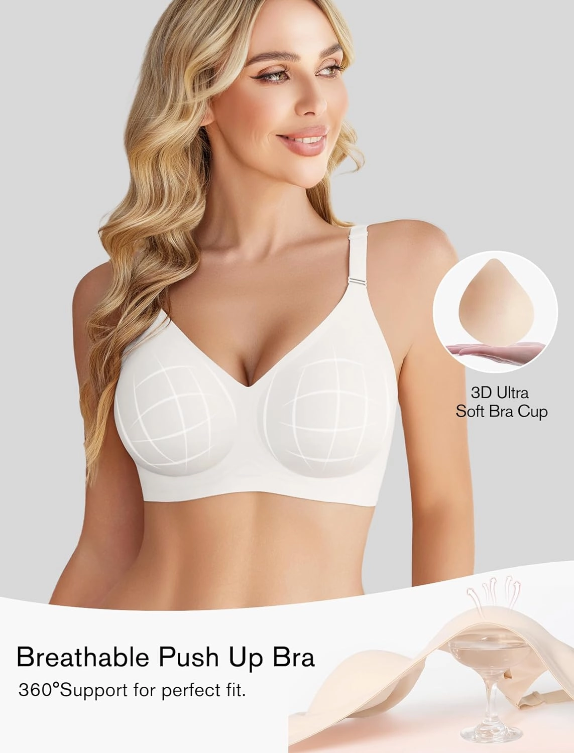 Avidlove Wireless Bras for Women Comfy Seamless Bra No Underwire Bras Full Coverage Bralettes Soft Comfortable Everyday Bra