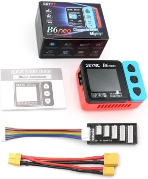 B6neo Smart Balance Charger DC-200W PD-80W PD3.0 Interface Electricity Detection for SKYRC Chargers for RC Racing Drones Airplane Model (B6neo with XT60 XT30)