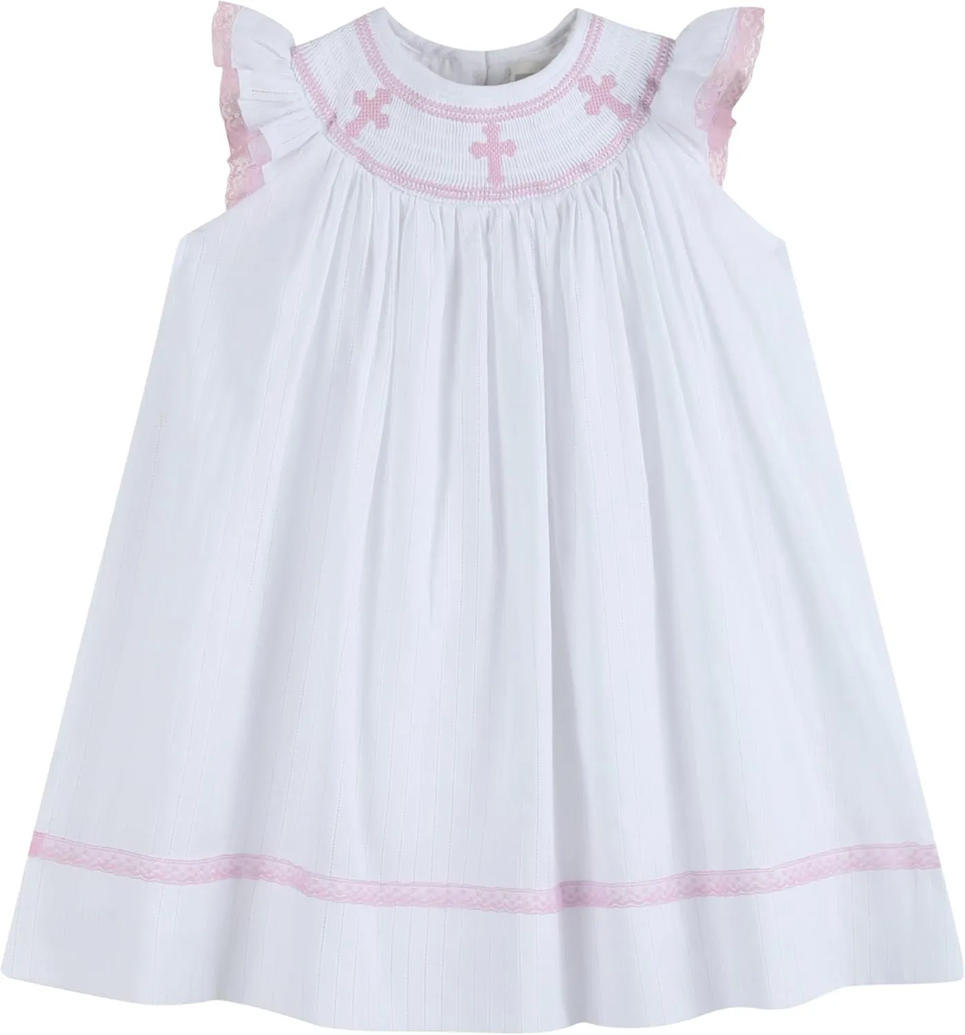 Baby and Girls Smocked Easter Bunny Bishop Dress