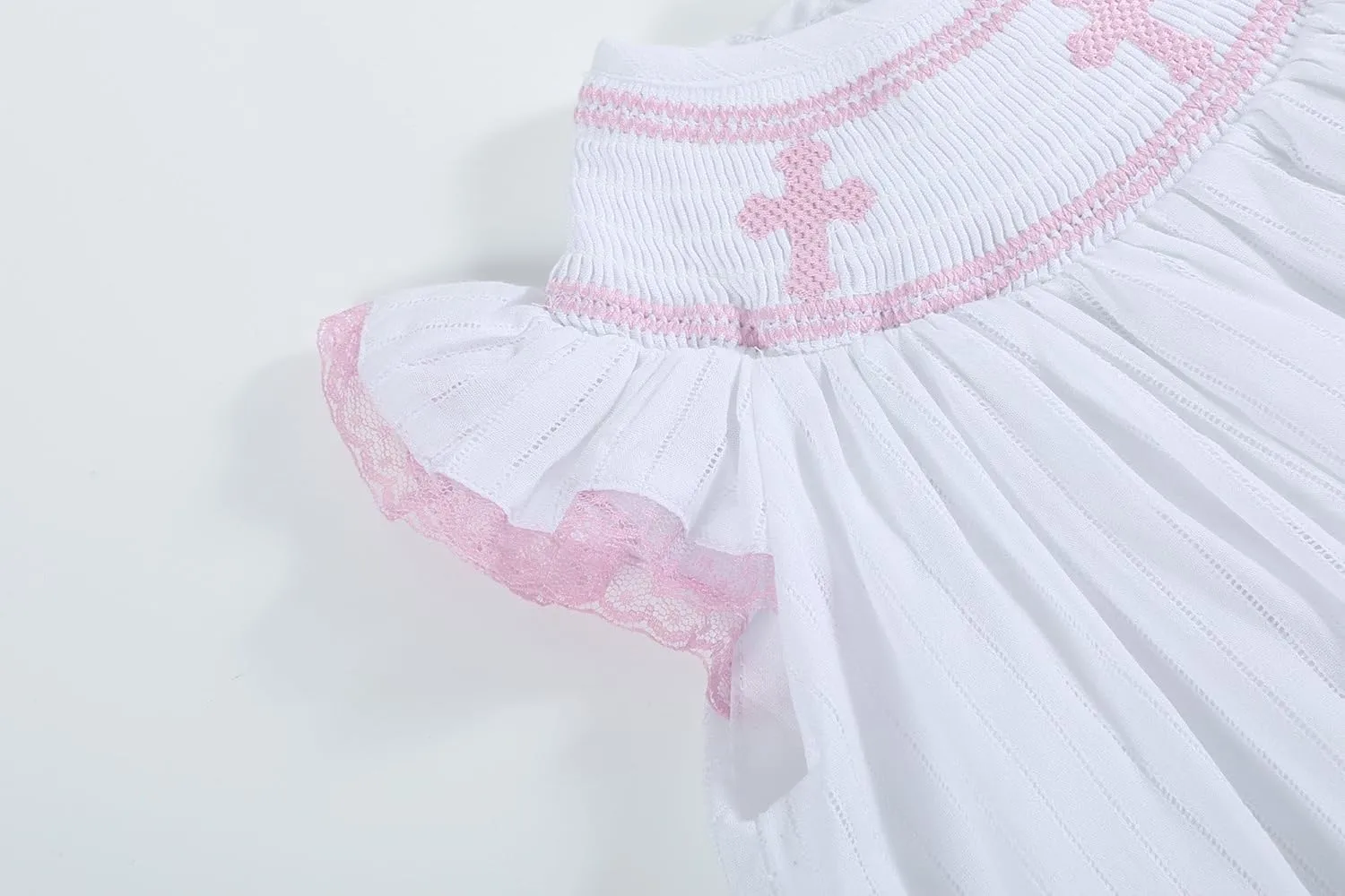 Baby and Girls Smocked Easter Bunny Bishop Dress