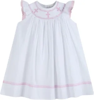 Baby and Girls Smocked Easter Bunny Bishop Dress