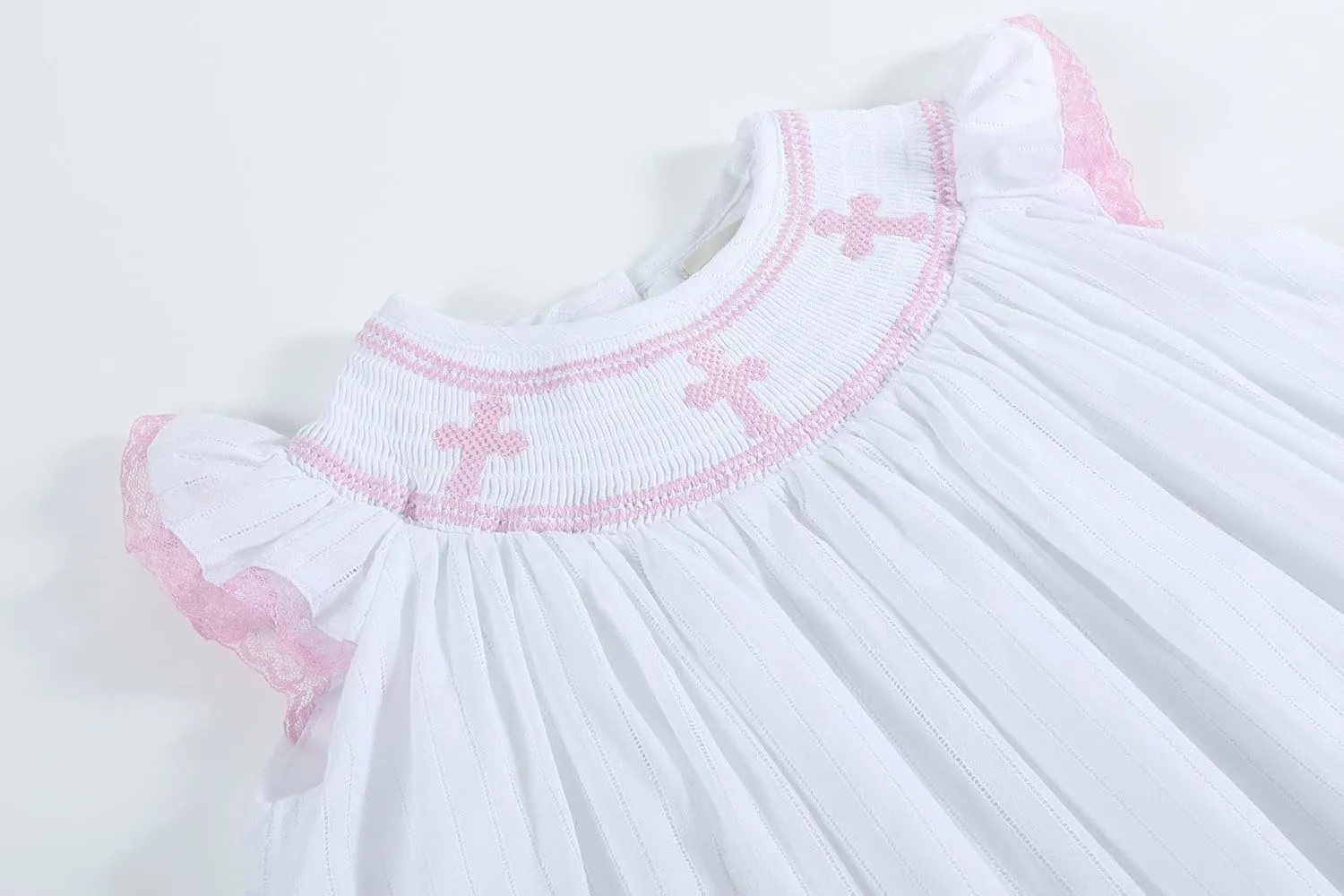 Baby and Girls Smocked Easter Bunny Bishop Dress