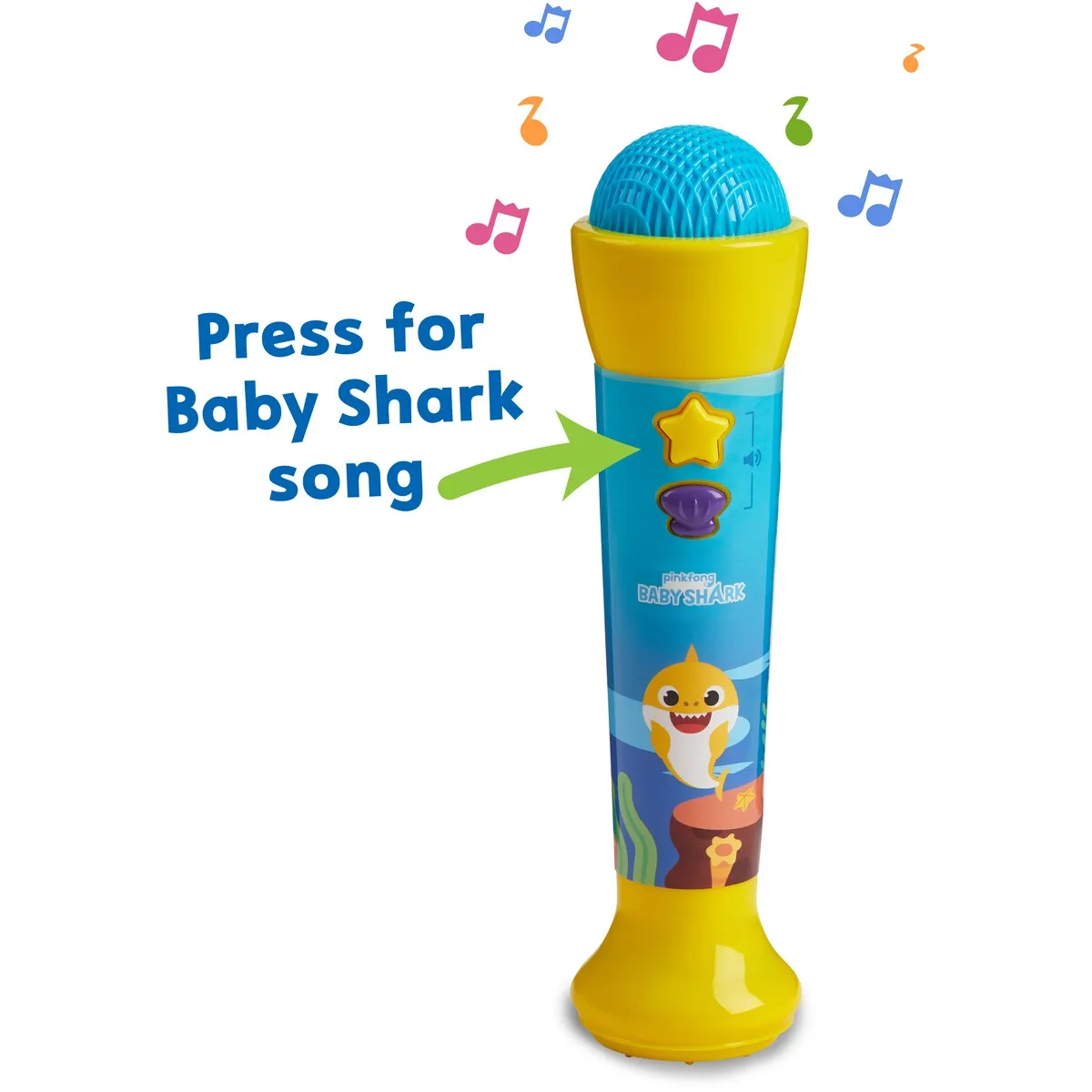 Baby Shark Microphone / Adjustable Volume / Suitable for Ages 3  Years