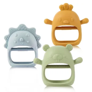 Baby Teething Toys, Teething Toys, Teethers for Babies 3-6 Months, Baby Chew Toys, BPA Free Teether Mitten with Soft Texture for Sensory Exploration and Itching Teething Relief