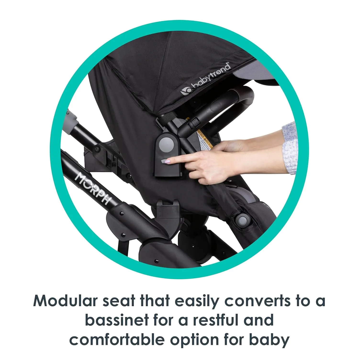 Baby Trend Morph Single to Double Modular Stroller, Dash Black