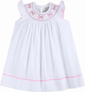 Baby and Girls Smocked Easter Bunny Bishop Dress