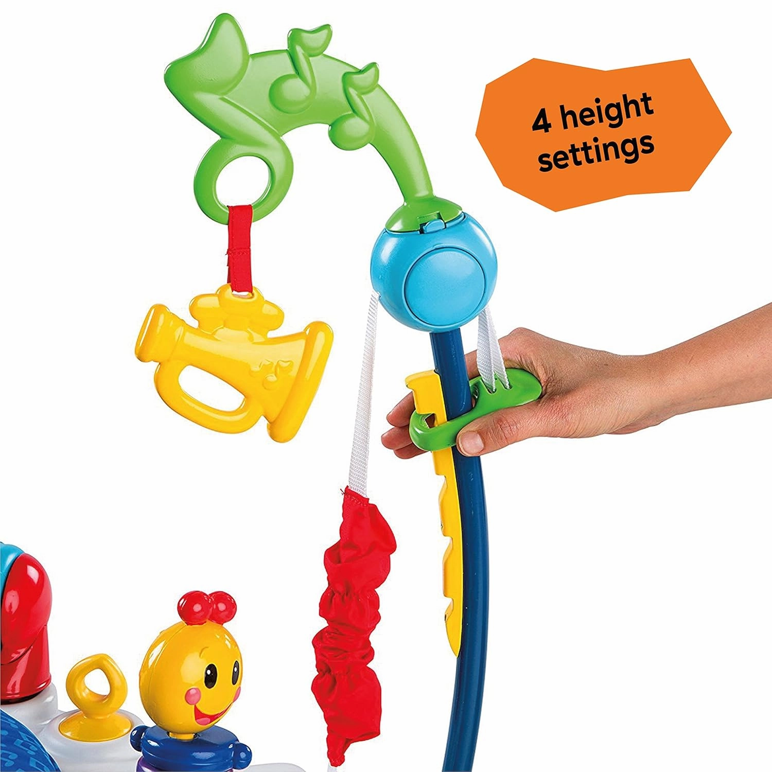 Baby Einstein Neighborhood Symphony Activity Jumper Infant Entertainer with Lights and Melodies, Age 6 months  , Max weight 25 lbs., Unisex