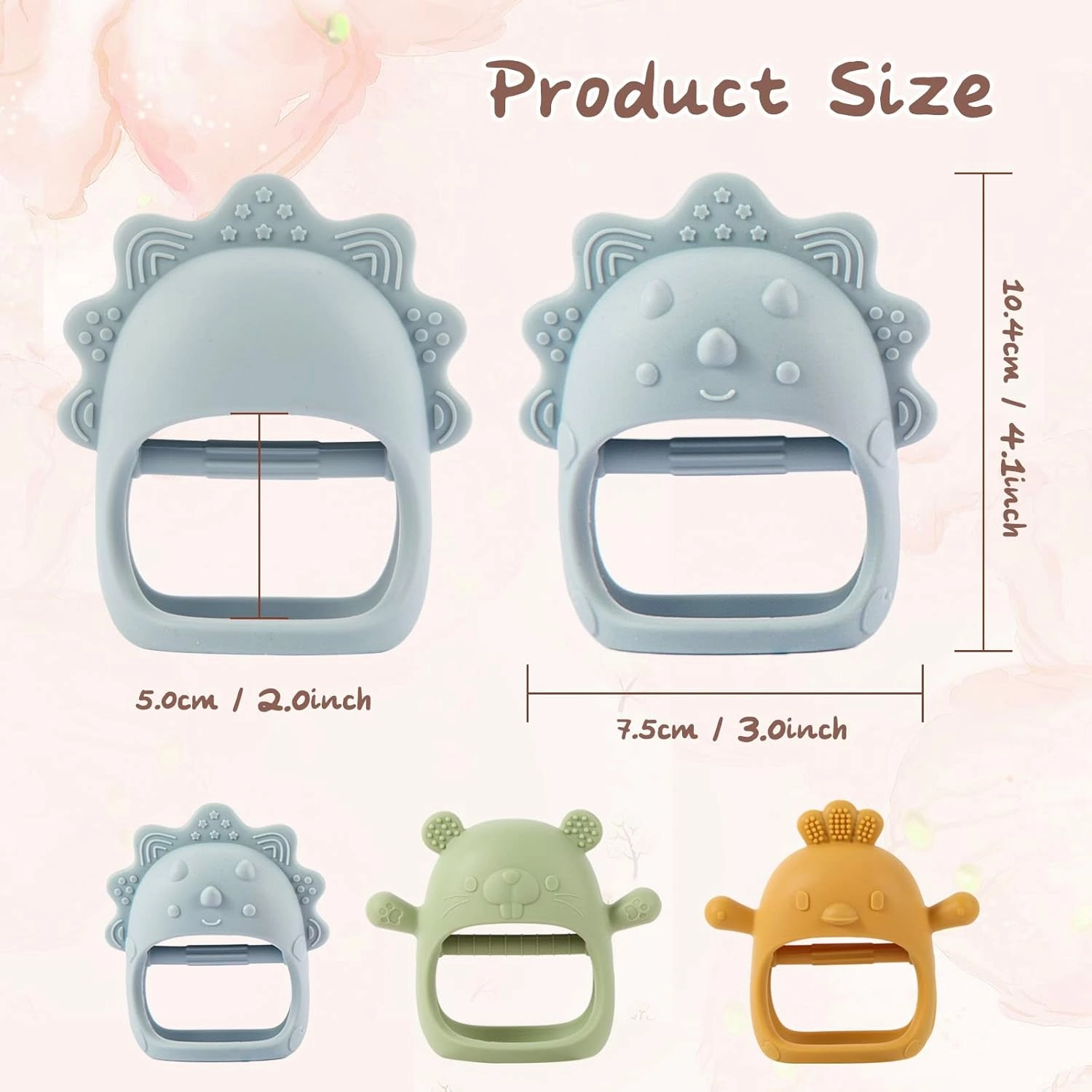 Baby Teething Toys, Teething Toys, Teethers for Babies 3-6 Months, Baby Chew Toys, BPA Free Teether Mitten with Soft Texture for Sensory Exploration and Itching Teething Relief