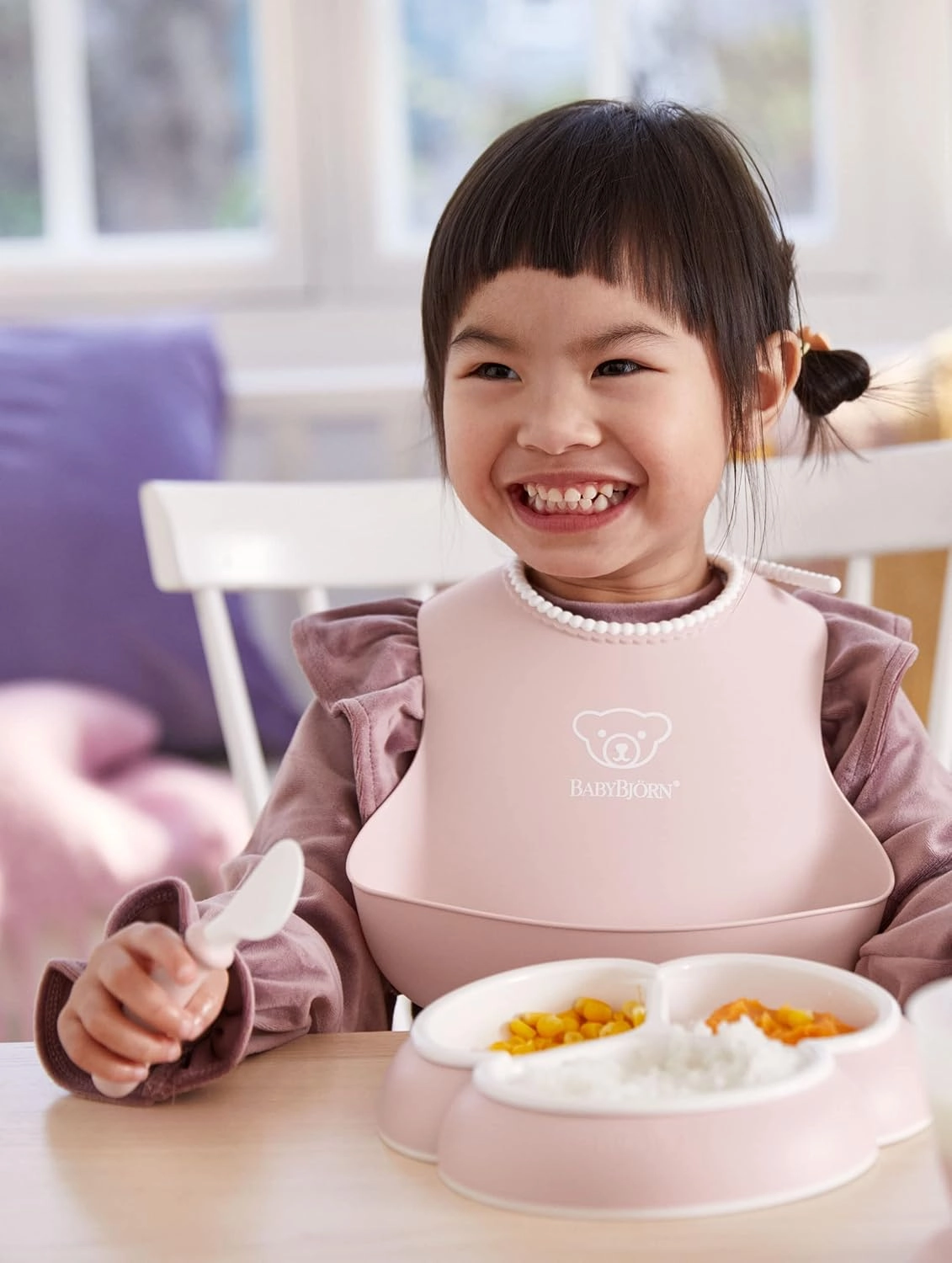 BabyBjörn Baby Plate Set, 2 Pack, Powder Pink
