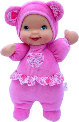 Baby's First: Love Bear Baby Doll - Pink Fleece Outfit, Interactive Musical Doll, Plays This Little Light of Mine, Soft Toy, Baby-Kids-Toddlers 3mo 