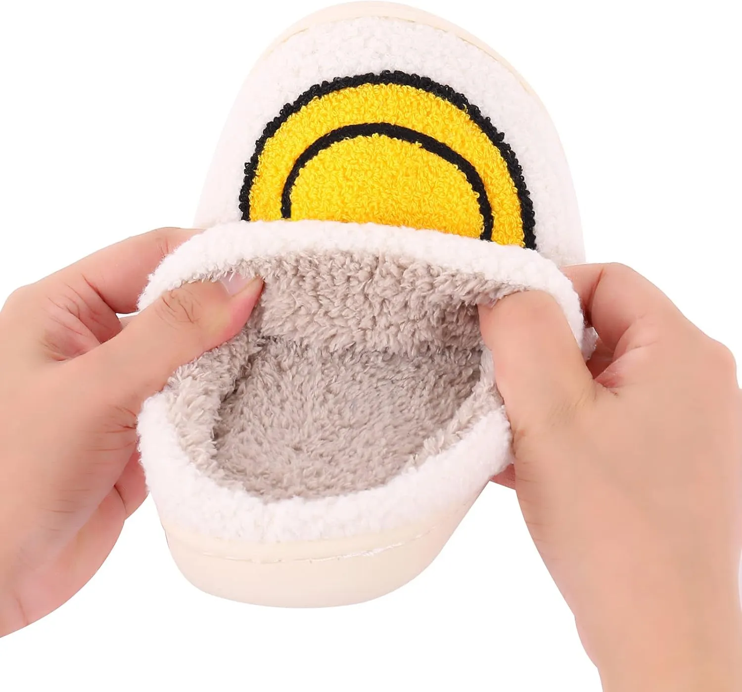 Bad Cute Bunny Slippers for Women Men Soft Fuzzy Slippers Warm Cozy Love Heart Slippers Plush Slip-On House Slippers