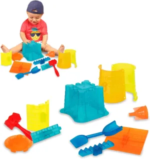 Battat – Sand Toys For Kids – 11Pc Sandcastle Building Kit With Molds And Shovel – Outdoor Sandbox Toys – Sand Castle Play Set – 3 Years   – Sand Castle Play Set