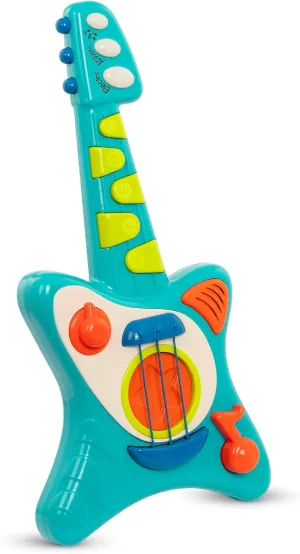 Battat- Toy Guitar For Toddlers, Kids, Children – Play Guitar With Songbook – Acoustic, Electric, And Song Modes- Lil' Rocker's Guitar – 2 Years  