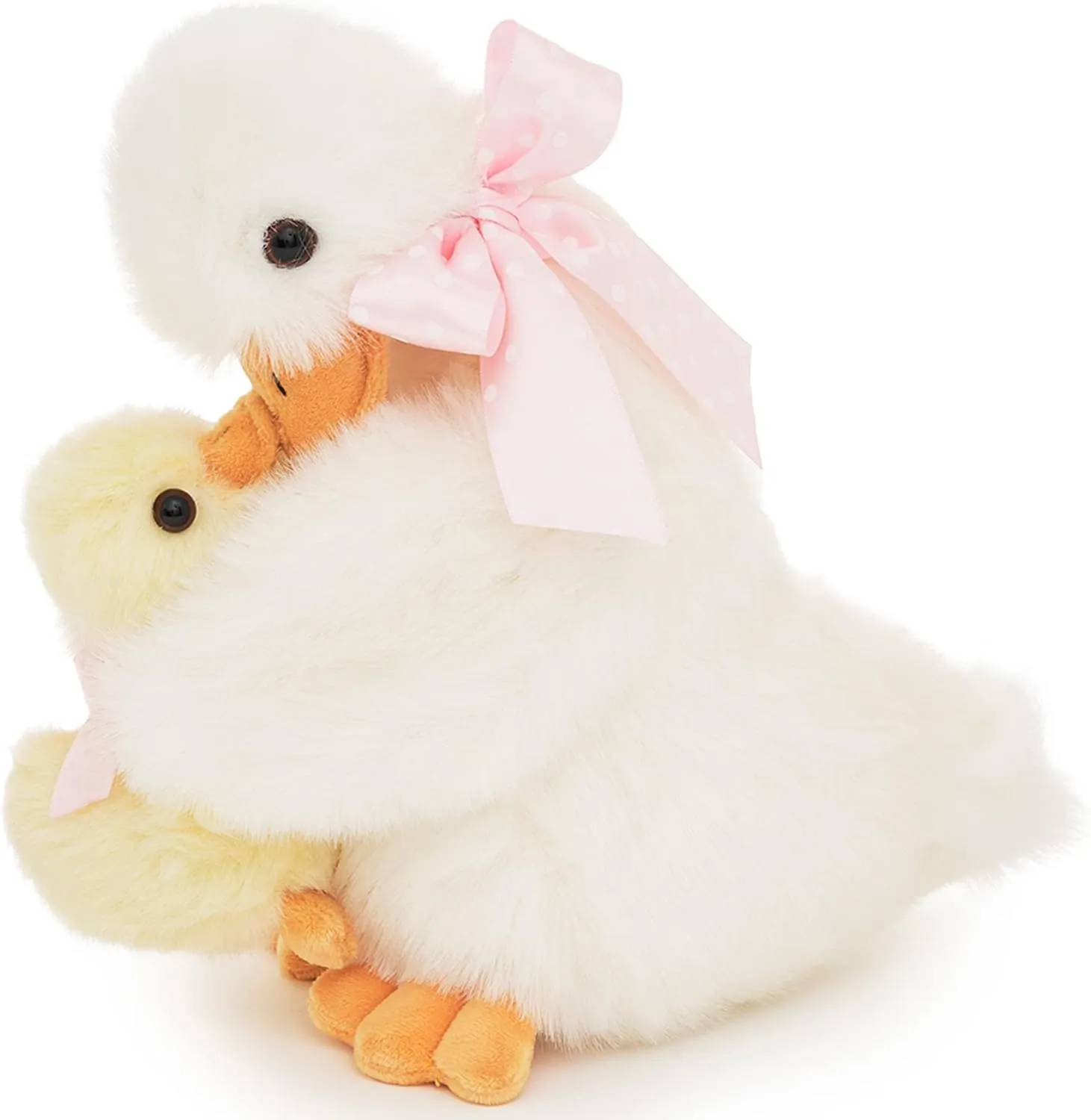 Bearington Duck with Duckling Stuffed Animal, Daisy and Duckie, 10 inches - Duck Stuffed Animal - Duckling Plush Toys