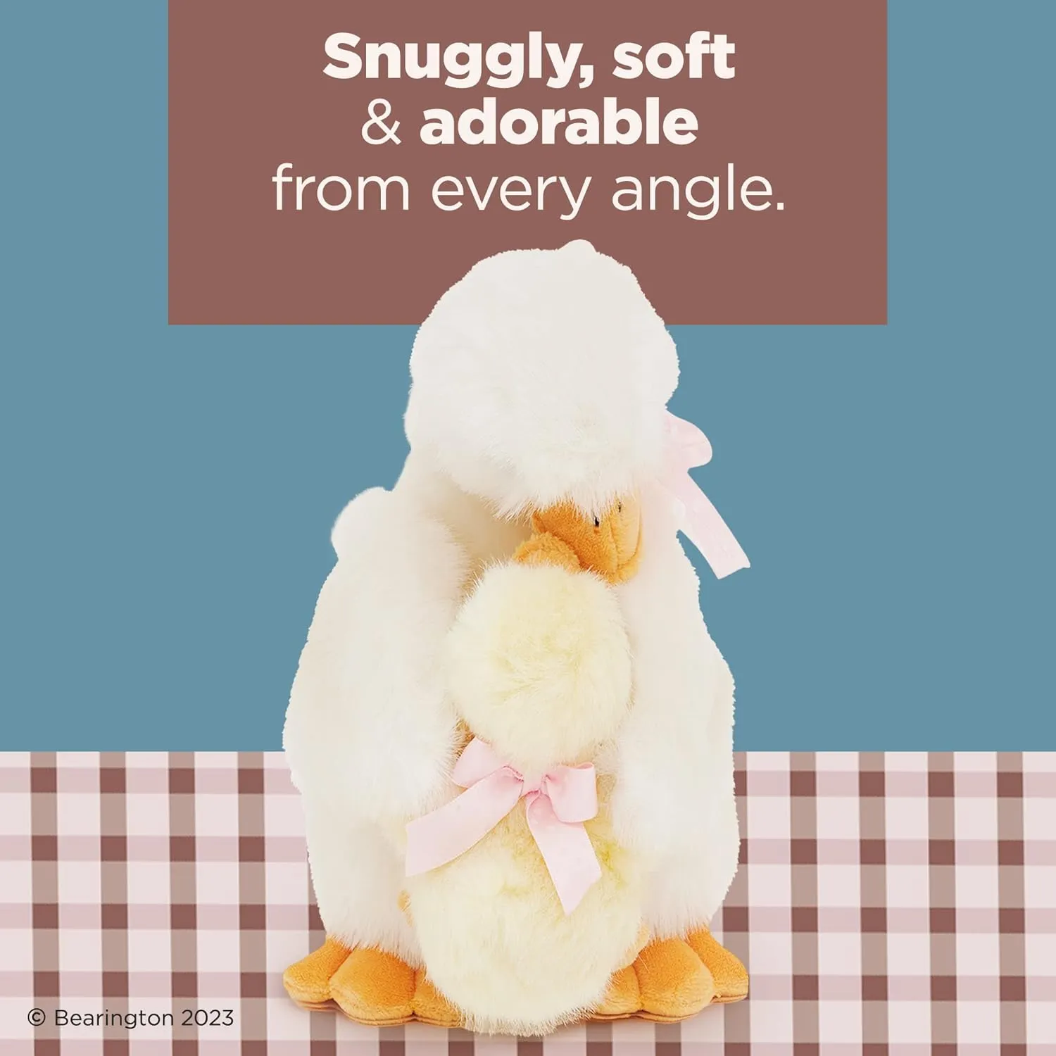 Bearington Duck with Duckling Stuffed Animal, Daisy and Duckie, 10 inches - Duck Stuffed Animal - Duckling Plush Toys