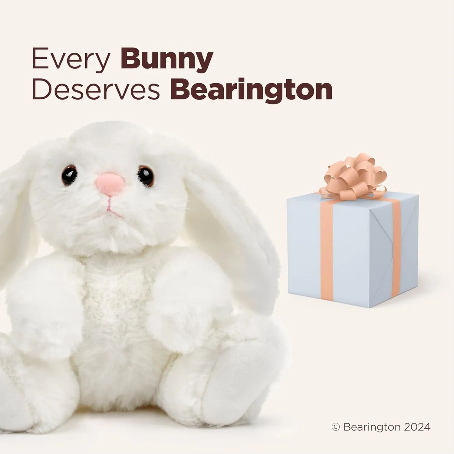 Bearington Lil’ Whisker The Bunny Plush, 6 Inch Easter Bunny Stuffed Animal, Easter Plush Toys