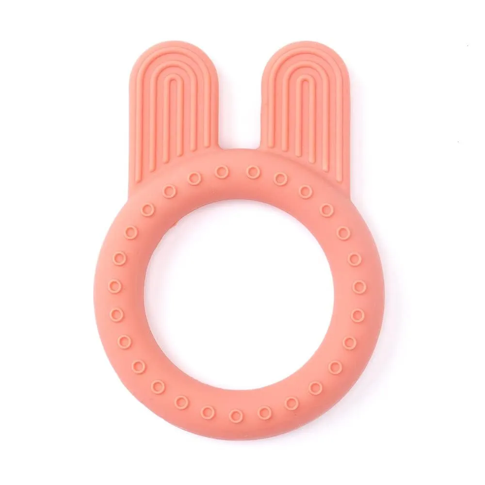 Bella Tunno Happy Teether and Buddy – Soft, Plush Animal Baby Lovey and Easy Grip Baby Teether Toy for Baby Teething Relief and Comfort (Bunny Teether and Lovey)