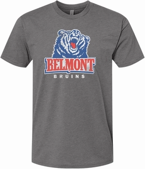 Belmont University Apparel Bruins Shirt Premium Super Soft Heather Grey T Shirt Comfy Tee for Men and Women (Small)