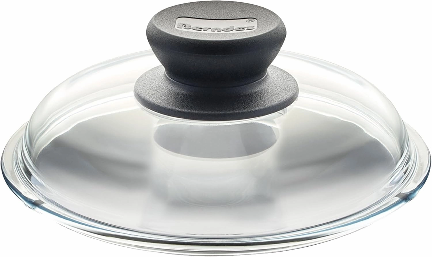 BERNDES 16 cm Pyrex Glass Container Lid, Round, Transparent, Dishwasher & Microwave Safe