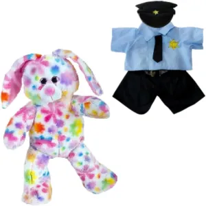 Berry The Bunny Police Stuffed Animal - 16 Inch Plush Rabbit in Police Uniform, Soft & Colorful Easter Bunny Toy for Kids, Collectors & Gifts