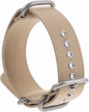 BESPORTBLE 304 Stainless Steel Buckle Canvas Watchband Comfortable and Breathable Fashion Replacement Band for Men's Watches