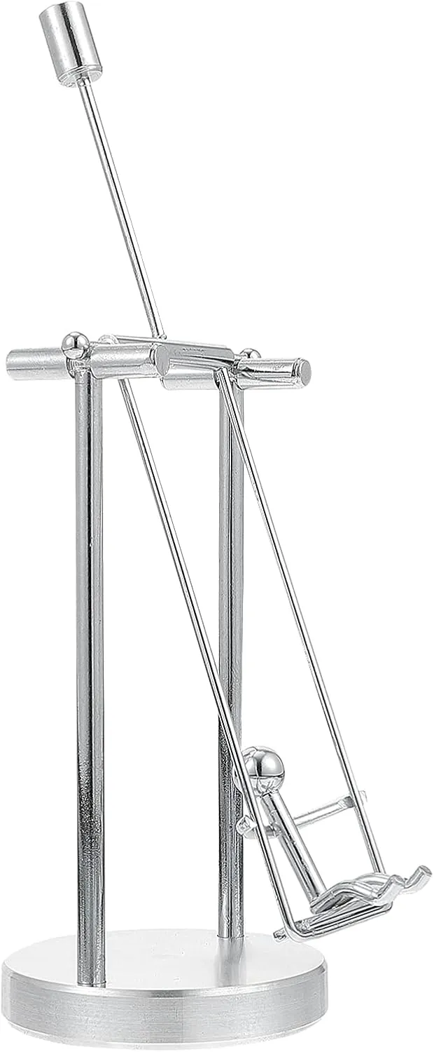 BESTonZON Iron Swing Man Ornament Creative Rotating Balance Toy for Office Desk Decor Unique Desktop Decoration for Home and