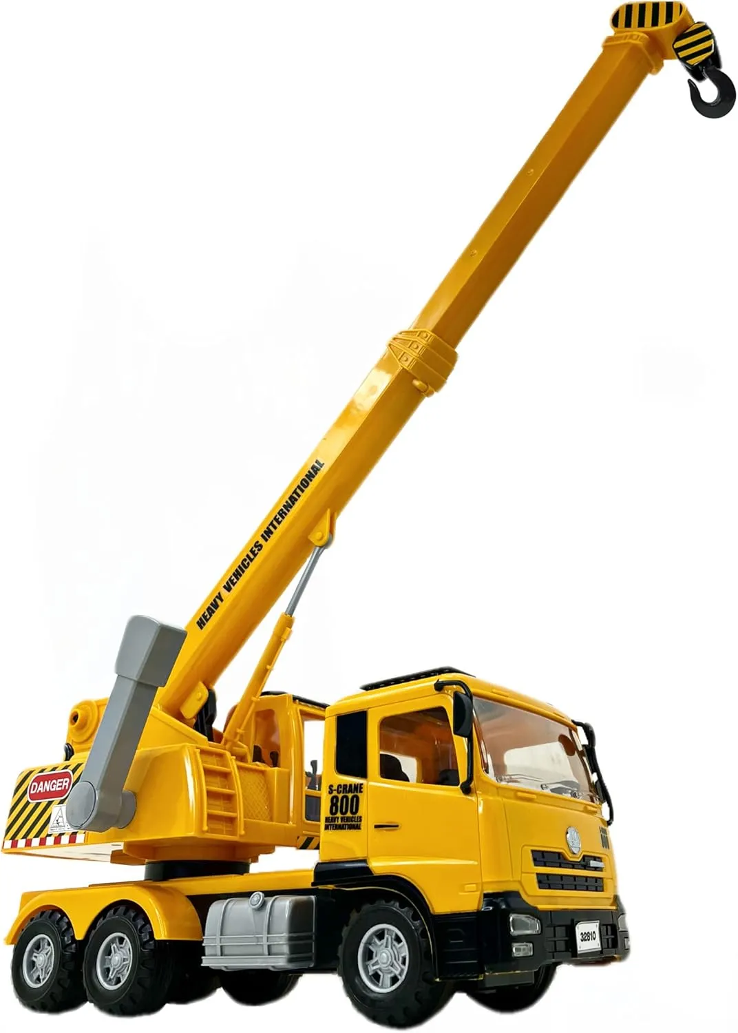 Big Daddy Trucks-Large Sized Friction Powered King Crane which extends to 1 ft Personal Accessories and Toys can be Used on This Truck