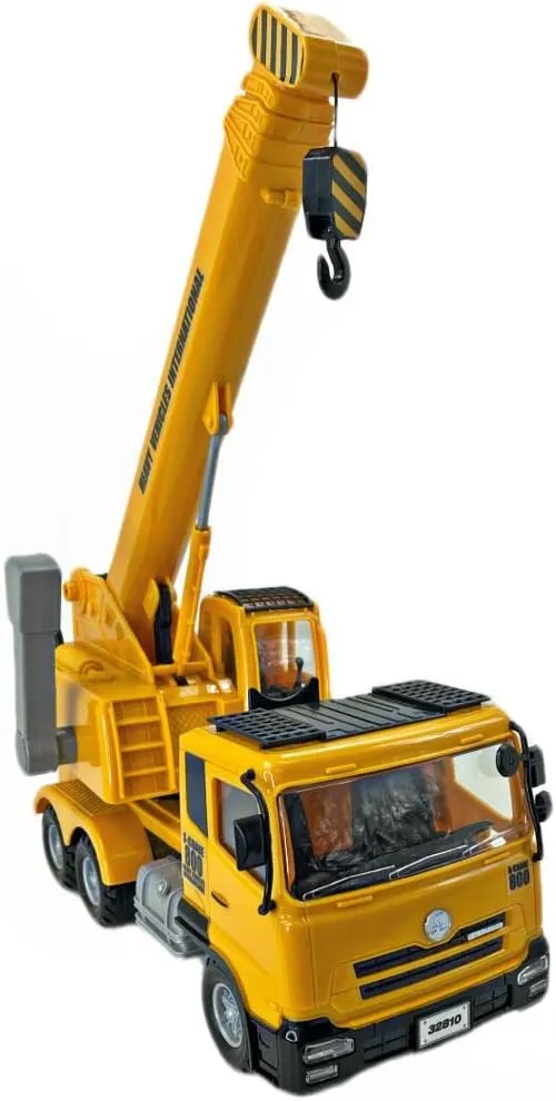 Big Daddy Trucks-Large Sized Friction Powered King Crane which extends to 1 ft Personal Accessories and Toys can be Used on This Truck