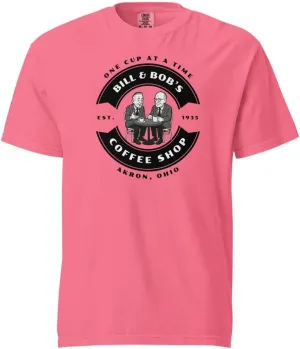 Bill & Bob's Coffee Shop Founders Talk AA NA Al-Anon Recovery Rehab Clean Sober Milestone Gift Premium T-Shirt