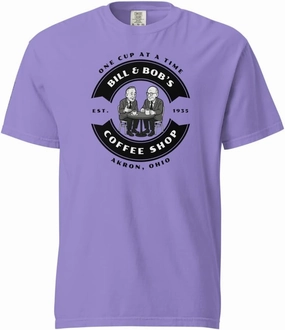 Bill & Bob's Coffee Shop Founders Talk AA NA Al-Anon Recovery Rehab Clean Sober Milestone Gift Premium T-Shirt