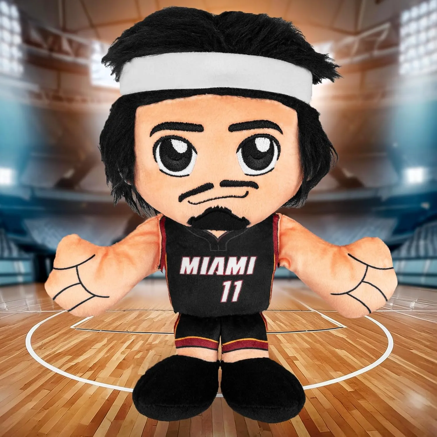Bleacher Creatures Miami Heat Jaime Jaquez Jr. 8" NBA Kuricha Sitting Plush - Soft Chibi Inspired NBA Superstar