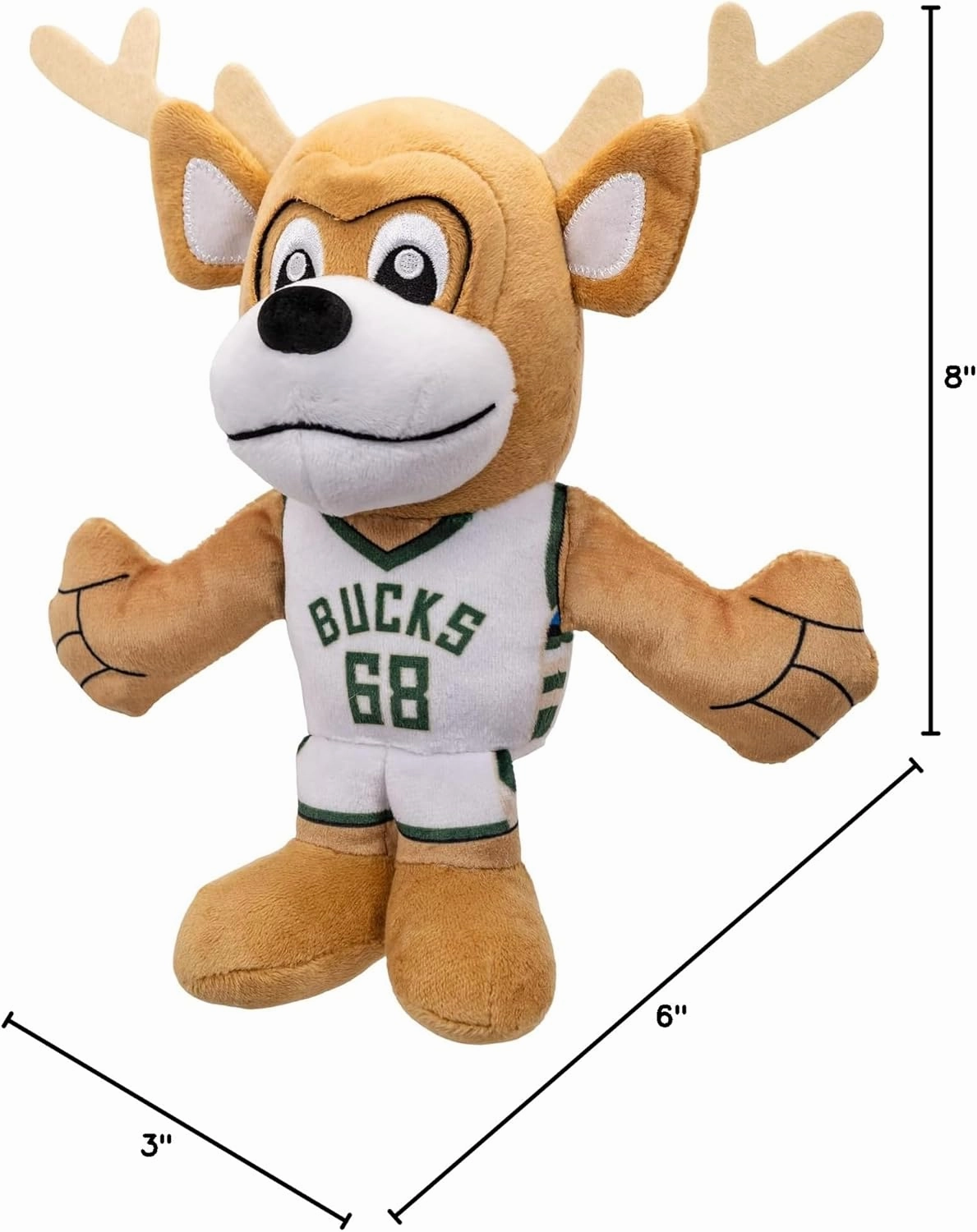 Bleacher Creatures Milwaukee Bucks Bango 8" NBA Mascot Kuricha Sitting Plush - Soft Chibi Inspired Mascot