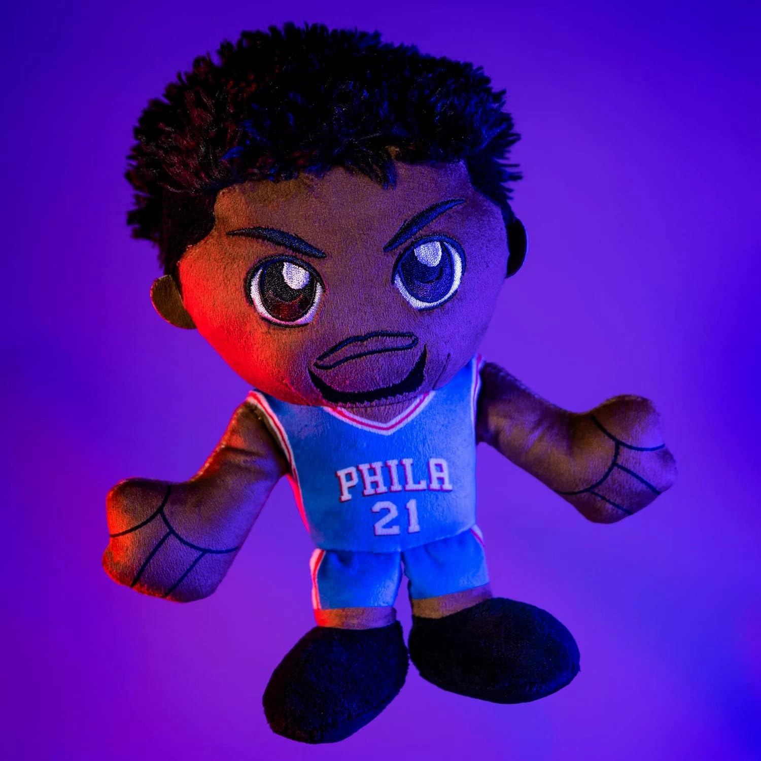 Bleacher Creatures Philadelphia 76ers Joel Embiid 8" Kuricha Plush - Soft Chibi Inspired NBA Baller