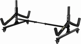 Bonnlo Kayak Stand Freestanding Storage Rack for Kayak Canoe Boat Paddle Board SUP Surfboard for Indoor Outdoor Garage, Shed, Dock with Lockable Wheels Wide Adjustable