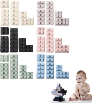 Bopoobo Stacking Toys - Soft Building Blocks, Montessori Educational Toddler Sensory Learning, Baby Bath Toys, Gifts for Kids Age 1-3