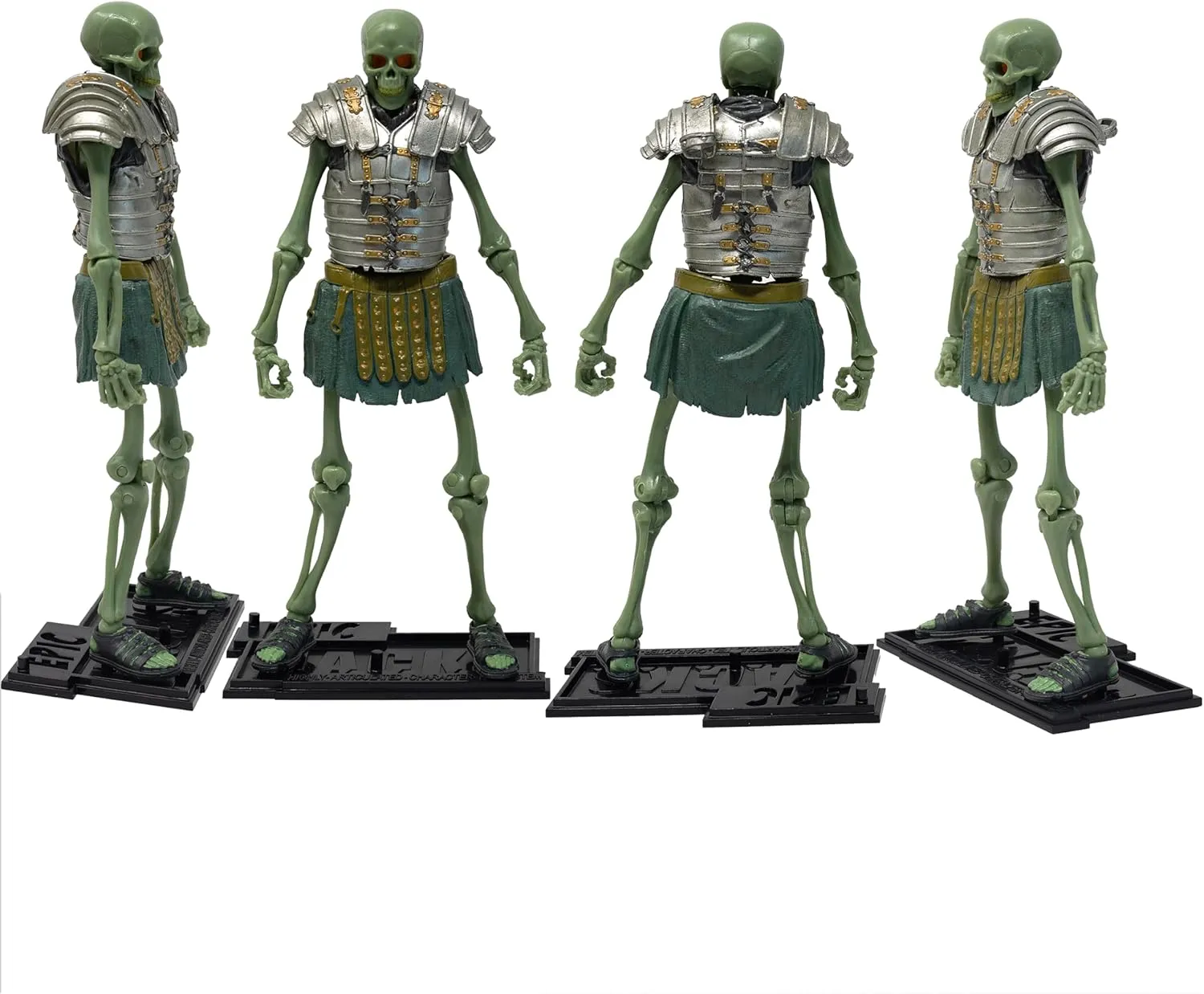 Boss Fight Studio Epic H.A.C.K.S. Eterno Guardian Skeleton Action Figure – Highly Articulated Collectible Figurine with Accessories Including Shield, Spear, Helmet, Armor, Sword, and Stand – 1:12