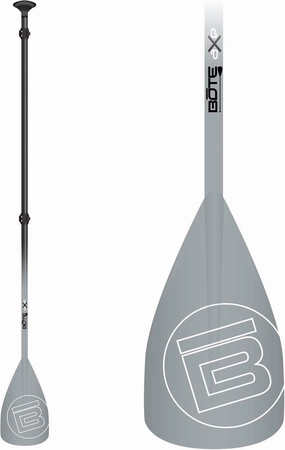 BOTE Universal 3 Piece Adjustable SUP Carbon Fiber Paddle Convex Blade ABS Edge Stand Up Paddle Board Fishing Kayaking Packable Family Travel Friendly